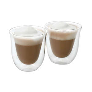 Household appliance: La Cafetière: Double Walled Cappuccino Glass Set (200ml) (Set of 2) - La Cafetiere