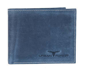 Urban Forest: Logan Leather Wallet - Blue