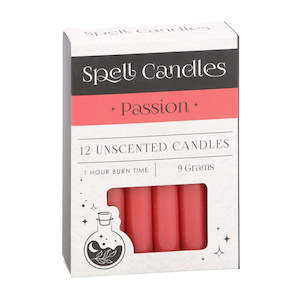 Unscented Spell Candles - Passion (Set of 12)