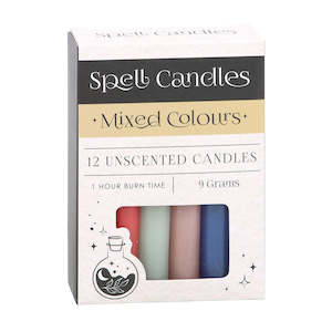 Unscented Spell Candles - Mixed Colour (Set of 12)