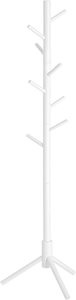 Household appliance: Vasagle Solid Wood Coat Rack with 8 Hooks - White