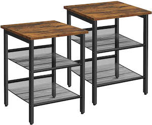 Vasagle Side Table Set - with Adjustable Shelves (Set of 2)