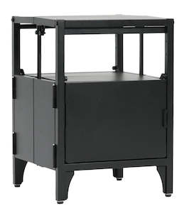 Fraser Country Metal Faster Setup Foldable Side Table & Nightstand - Black