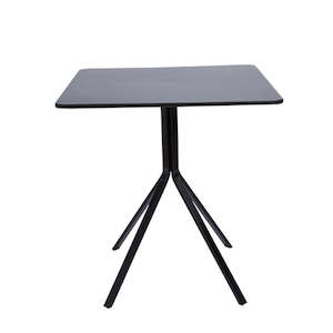 Fraser Country Contemporary Modern Square Table with Metal Legs - Black