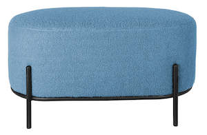 Fraser Country Teddy Bench & Ottoman - Blue