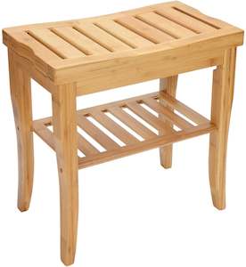 Household appliance: Bamboo Shower Bench - Natural