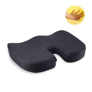 Office Chair Cushion with Memory Foam - Black