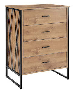 Household appliance: Ovela: Newtown Chest of Drawers (Rustic Oak)