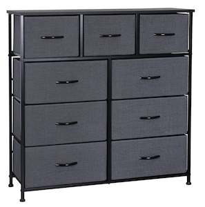 Household appliance: Ovela 9 Drawer Storage Chest - Dark Grey