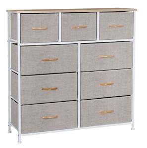 Ovela 9 Drawer Storage Chest - Beige