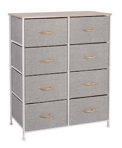 Ovela 8 Drawer Storage Chest (Light Grey)