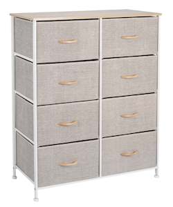 Ovela: 8 Drawer Storage Chest - Beige