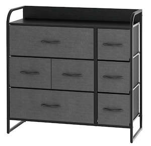 Household appliance: Ovela 7 Drawer Storage Chest - Dark Grey