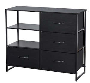 Household appliance: Ovela 4 Drawer Storage Chest With Shelf - Nordic Black