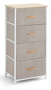 Ovela: 4 Drawer Storage Chest - Beige