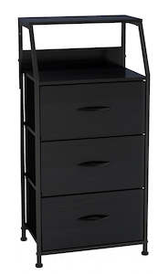 Ovela 3 Drawer Storage Chest - Nordic Black