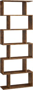 Vasagle Freestanding Decorative Wooden Bookcase - Rustic Brown