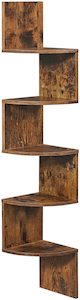 Vasagle Floating Corner Shelf - 5-Tier (Rustic Brown)