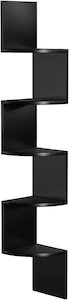 Vasagle Floating Corner Shelf - 5-Tier (Black)