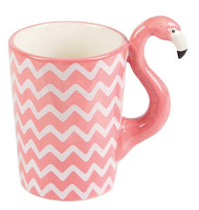 Ziggy The Chevron Tropical Flamingo - Coffee Mug - Sass & Belle