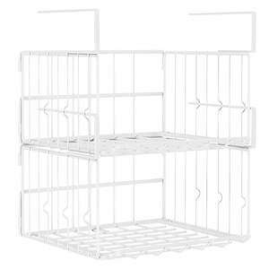 STORFEX Under Shelf Organizer - White (2 Pack)