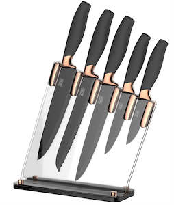 Taylor's Eye Witness: 5pc Brooklyn Sloping Knife Block - Copper