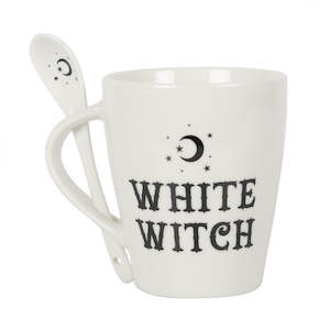 Household appliance: White Witch - Mug & Spoon Set