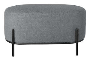 Fraser Country Teddy Bench & Ottoman - Grey