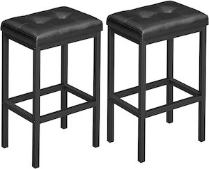 Vasagle : Set of 2 Bar Stools - Black