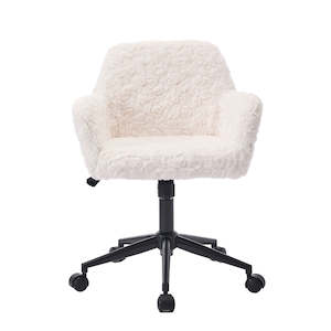 Gorilla Office - Short Faux Fur Chair - White