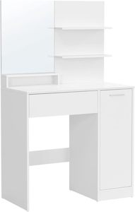 Household appliance: VASAGLE Dressing Table With Mirror - White