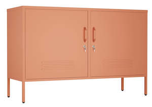 Household appliance: Fraser Country Milan Metal Storage Locker & TV Cabinet - Nordic Salmon