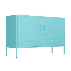 Fraser Country Milan Metal Storage Locker & TV Cabinet - Baby Blue