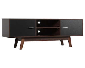 1.35M TV Entertainment Unit - Walnut & Black