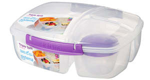 Sistema To Go Triple Split Box 2L(Assorted colours)