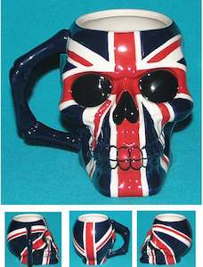 Household appliance: UK Flag Skull Mug