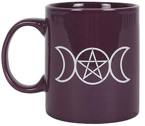 Household appliance: Triple Moon Purple Ceramic Mug - Mt Meru