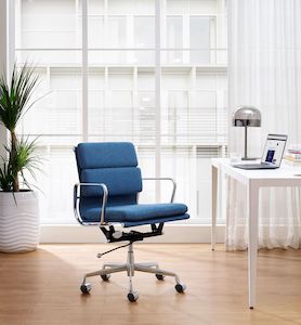 Gorilla Office: Replica Eames Group Standard Aluminium Padded Low Back Office Ch…