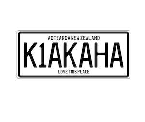 Moana Road: Number Plate Magnet - Kia Kaha