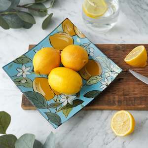 Sicilian Zest Glass Square Plate