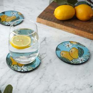 Sicilian Zest Glass Coasters