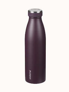 Sistema: Stainless Steel Bottle - Midnight Plum (500ml)