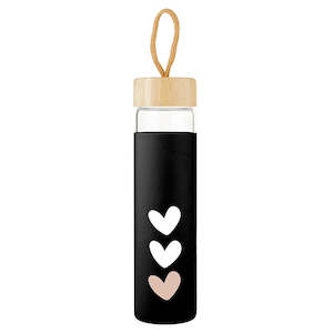 Household appliance: Santa Barbara: Glass Bottle - Hearts - Santa Barbara Design Studio