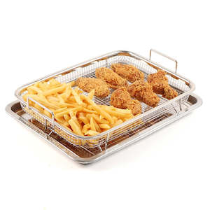 Household appliance: OZZYCOOK Bakeware Set Air Fryer Basket - Silver