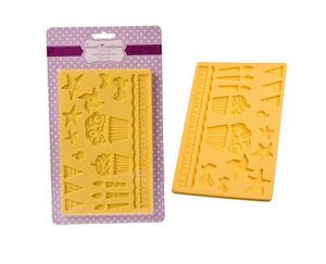 Household appliance: Silicone Fondant Mould Party Time - Yellow - D.Line