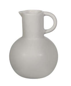 Household appliance: Sass & Belle: Grey Amphora Jug Vase - 14cm x 10cm