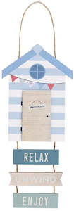 Relax Unwind Enjoy Beach Hut Hanging MDF Sign - Mt Meru