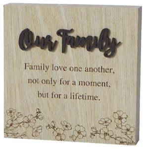 Our Family Wishes Wooden Plaque - Mt Meru