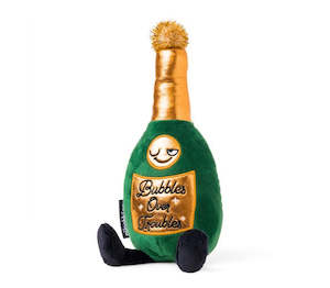 Household appliance: Punchkins: “Bubbles Over Troubles” Plush Champagne Bottle