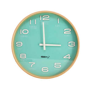 Household appliance: Moana Road: Large Teal Clock - Te Reo